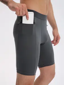 Men's Compression Fitness Shapewear Shorts Zipper Pocket Elastic Sweatwicking Quick Drying Running Training Base Layer Sportswear - For Men - Suitable for Running, Training & Sports - Ideal Gift for Fitness Enthusiasts