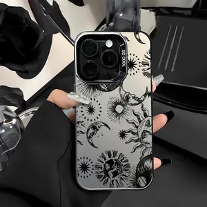Celestial Whimsy Pattern Shockproof Phone Case for iPhone 7 8 X XR 11 12 13 14 15 16 17 Pro Max Plus Air 17e Protecitved Cover Soft Unique Magsafe Aesthetic