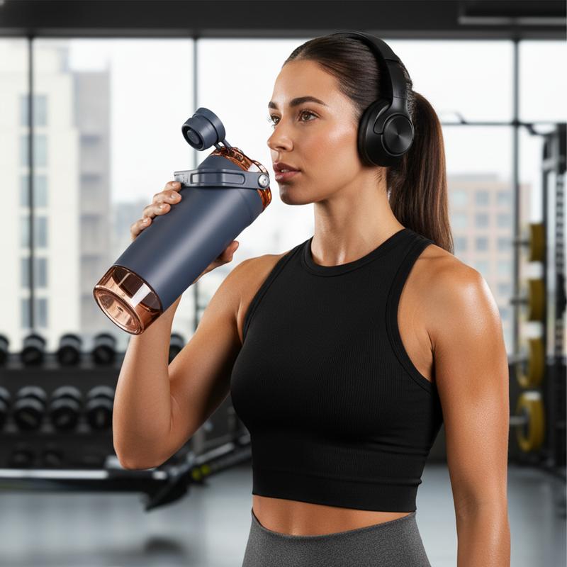 20 Oz Activate Shaker Bottle - Leakproof Insulated Stainless Steel Shaker Cup with Base Storage, Fast Flow Lid & Removable Strainer for Protein Shakes, Pre-Workout & Hydration (BPA-Free)