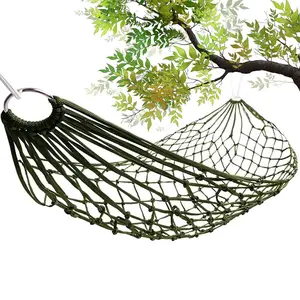 Mesh Rope Hammocks for Outside - Sleeping Hammock Nylon Camping Hammock Large Weight Limit Swing Portable Double Hammock strong support