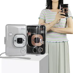 Casing For Fujifilm Instax Mini Liplay Case Transparent Crystal PVC Protective Case Protector Instant Camera Storage Bag Cover