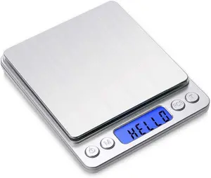 Digital Gram Scale 500g 0.01g High Precision Kitchen Scale Multifunctional Stainless Steel Pocket Scale with Back-Lit LCD Display Tare PCS Features Silver Auto On And Off