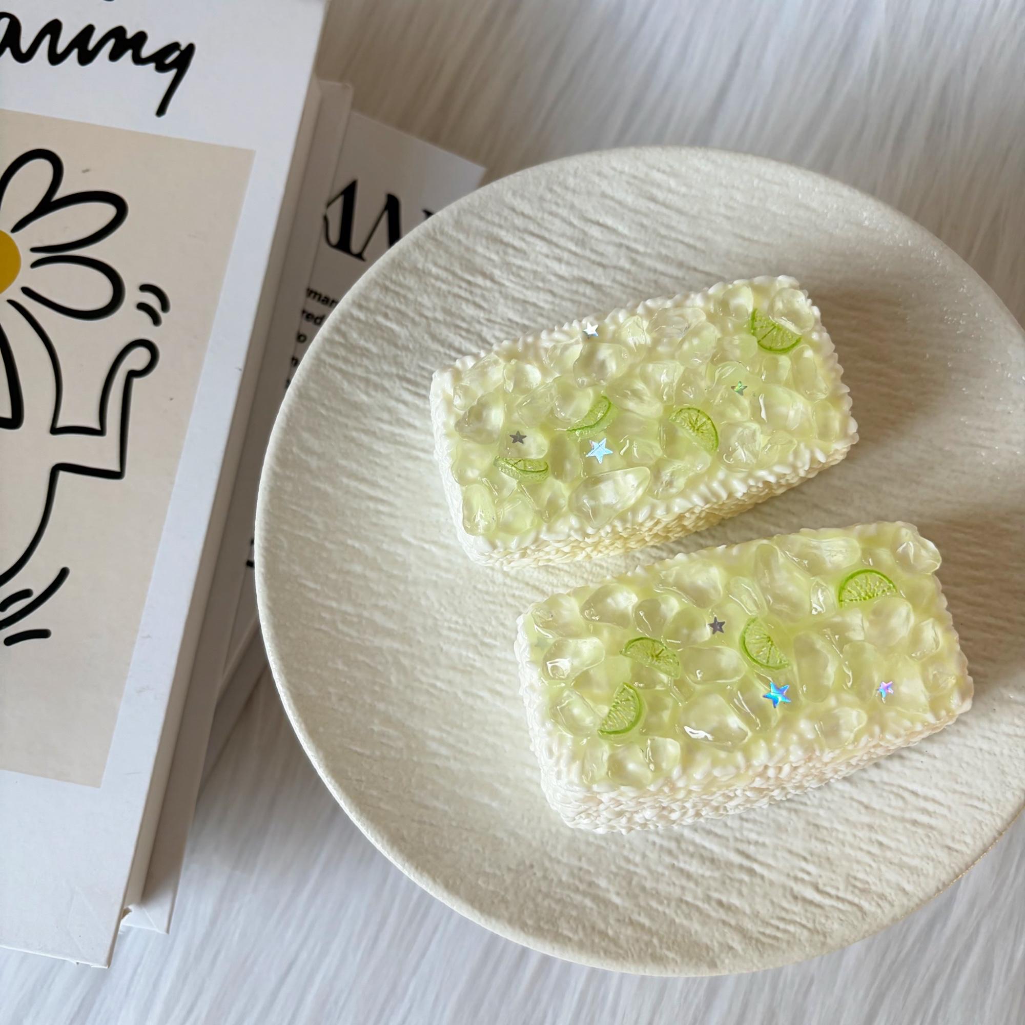 [Mallow Putty Texture] taba squishy Lime Slush Block, Fidgets Toy for Stress Relief & Fun – Perfect for Party, Birthday, Holiday & Christmas Gifts – Silicone Material [217g]