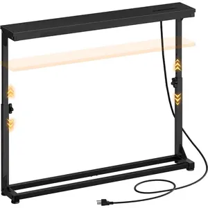 Narrow console table with charging station, height-adjustable sofa table (25inch - 32.9inch), slim sofa back table for small spaces, suitable for entryways, living rooms, 39.4inch black