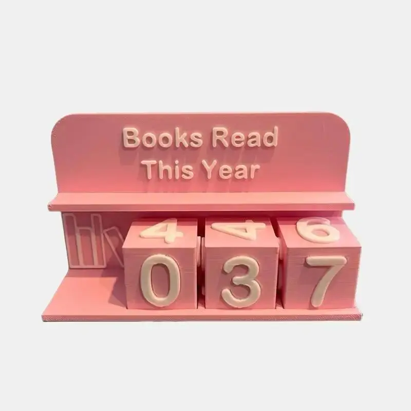 Book Counter - 3D Printed - Bookshelf Accessory