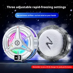 2026 New Electronic Magnetic Semiconductor Mobile Phone Cooler TL07, Frosty Digital Display Version, Aluminium USB Light-Off Cooling Artifact for Gaming & Hot Days