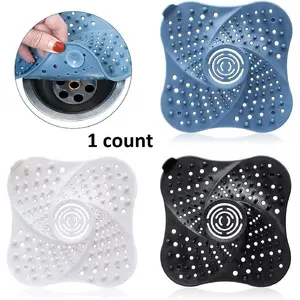 Silicone Hair Catcher Drain Cover, Bathroom Sink Bathtub Filter, Bathtub Drain Stopper, Kitchen Drain Protector, Durable & Easy to Clean, Perfect for Home Use