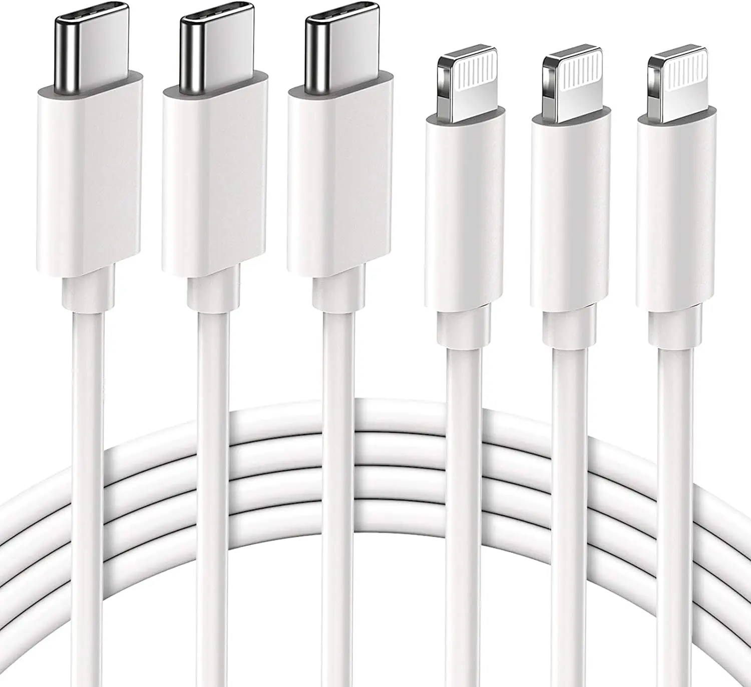 3.3ft USB C To Lightning Fast Charging Cable for iPhone 14 13 12 11 X XS XR 8 7 & AirPods Pack of 3