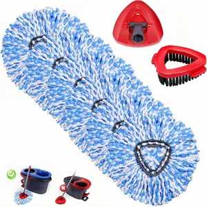 O-Ceda Spin Mop Replacement Head for RinseClean 2 Tank System Microfiber Refills Machine Washable Easy Install Cleaning Set Smooth