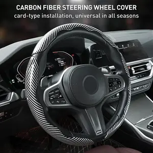 Car Steering Wheel Cover, Non slip DesignSteering Wheel Protector, Universal CarSteering Wheel Cover for 15 Inch, DecorGadgets, Car Accessories, Men Gifts, CarEssentials, Vehicle, for Racing anti slip sportall season use