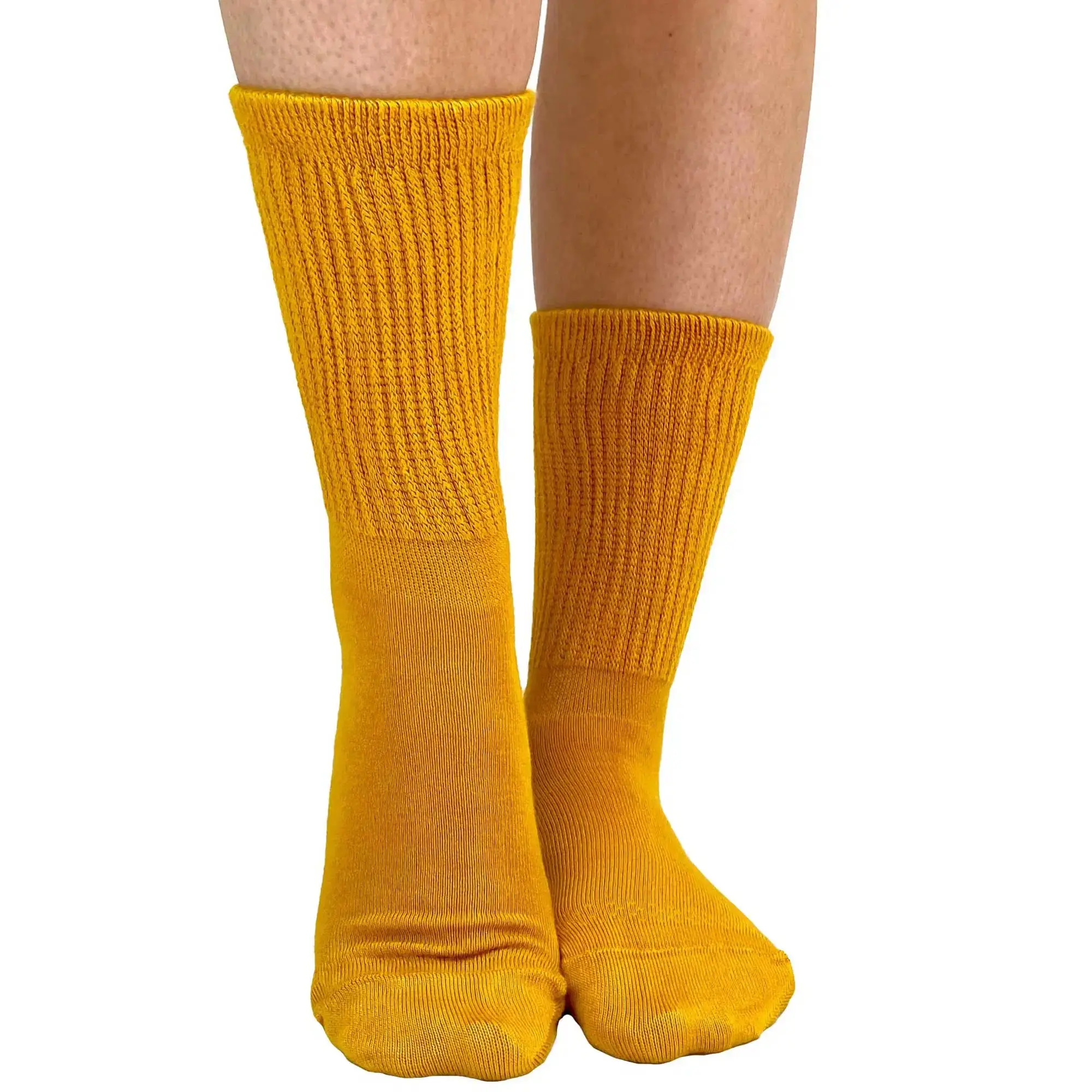 Yellow Mustard Extra Wide Bamboo Super Soft Socks