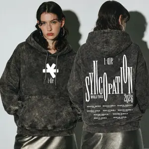 GI-DLE World Tour Syncopation Acid Wash Hoodie, Kpop Fan Hoodie, Vintage Washed Kpop Hoodie, Neverland Concert Hoodie, I-dle World Tour