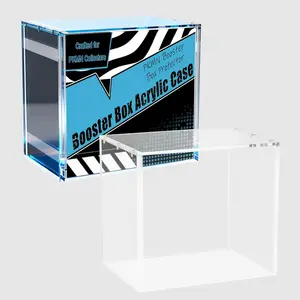 Acrylic Display Case for Pokemon Cards, Stackable Storage Box, Hard Magnetic, Compatible with Expansion Packs, Ultra-Thick 5mm Acrylic Material, Trade Card Box