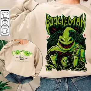 Retro Oogie Boogie Sweatshirt, Retro Boogieman The Nightmare Before Christmas Graphic Pullover, Christmas Spooky Graphic Tee, Christmas Outfits, Gift for Men, Gift for Women, Crew Neck T-shirt, Trending