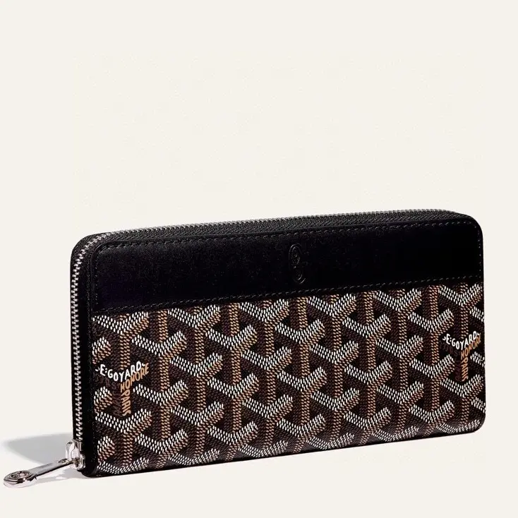 Pre-owned Goyard Black Long Zip Wallet（2601391）