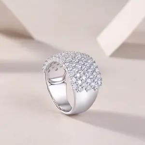 [Elegant and Sparkling] Synthetic Moissanite Rings for Men Women 925 Sterling Silver Rings with 18K White Gold Plated Shiny Lab Create Diamond Promise Wedding Rings Birthday Anniversary Party Gifts