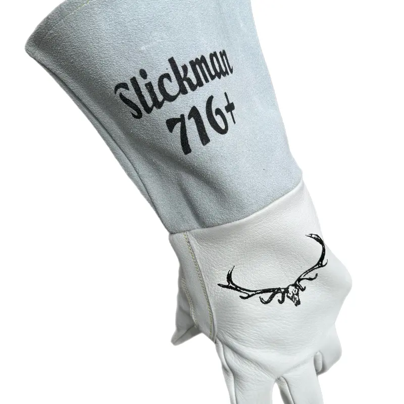 Slickman 716 Plus Elk Leather Tig Welding Glove - Premium Breathable & UV Protective for Adults - Comfortable & Durable Welding Gear