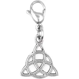 Trinity Knot Triquetra Triangle Clip on Charm for Necklaces and Bracelets