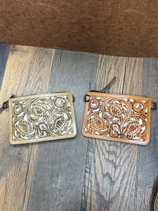 Tooled Crossbody Pouch