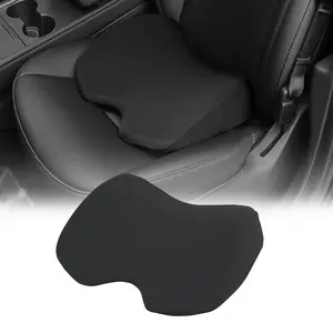 Nilight Car Seat Cushion - Black Mesh Fabric Wedge Shape, Memory Foam, Breathable, Comfortable, Zipper Cover for Daily Driving, Sciatica & Tailbone Pain Relief, Improves Drive Visibility