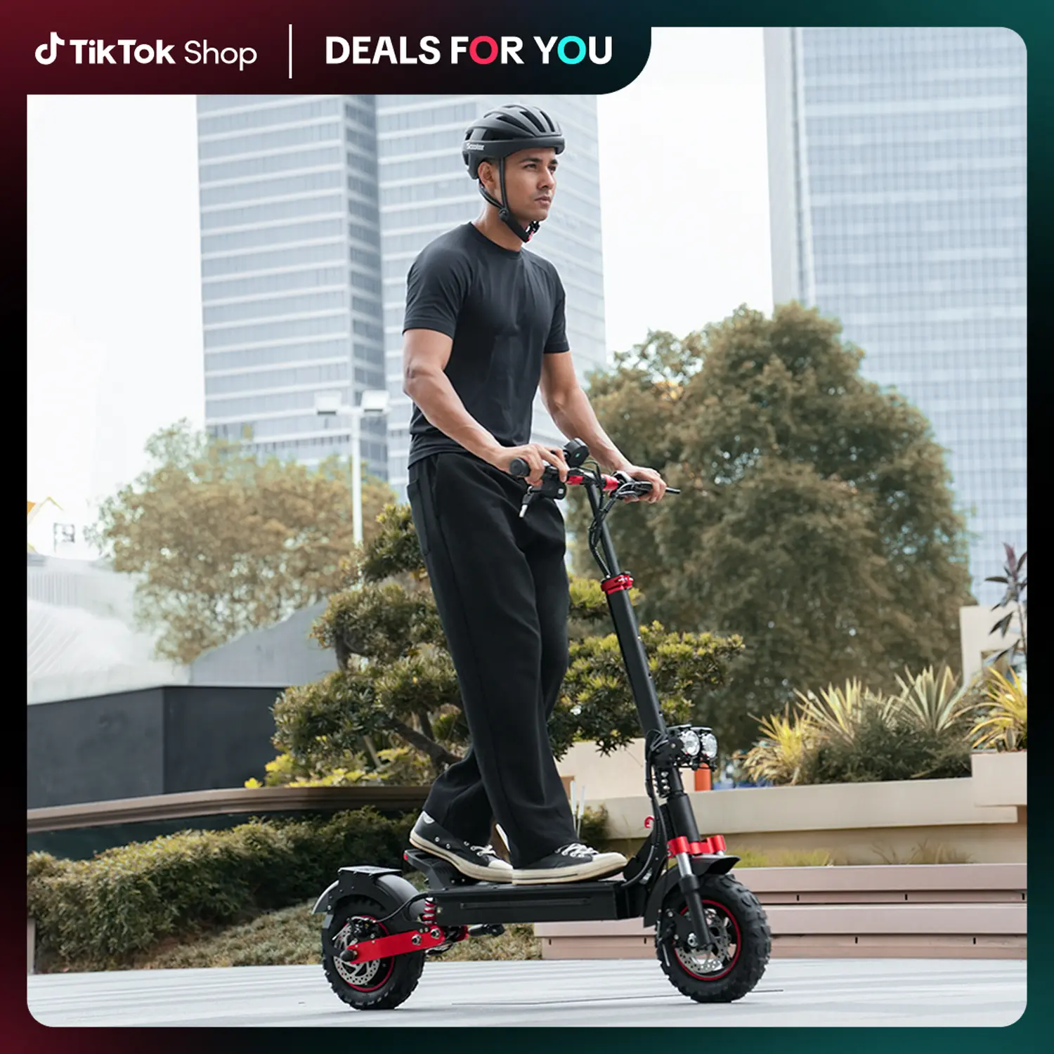 【SummerFinds】EX7P Off-Road Electric Scooter for Adults 2000W Dual Motor 38 MPH Top Speed 50 Miles Long Range 10" Off-Road Pneumatic Tires Turn Signals Dual Braking APP Control Foldable E-Scooter, 48V15Ah Handlebar