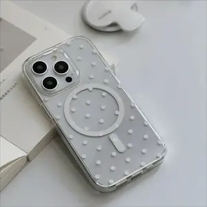 Polka Dot Design Magnetic Phone Case Compatible with IPhone 17 Pro Max/17 Pro/17 Air/17E/16/15/14/13/12/11, and Compatible with Samsung Galaxy S22/S23/S24/S25/Plus/Utlra/FE,Compatible with Magsafe Full-coverage Shockproof Acrylic Cover
