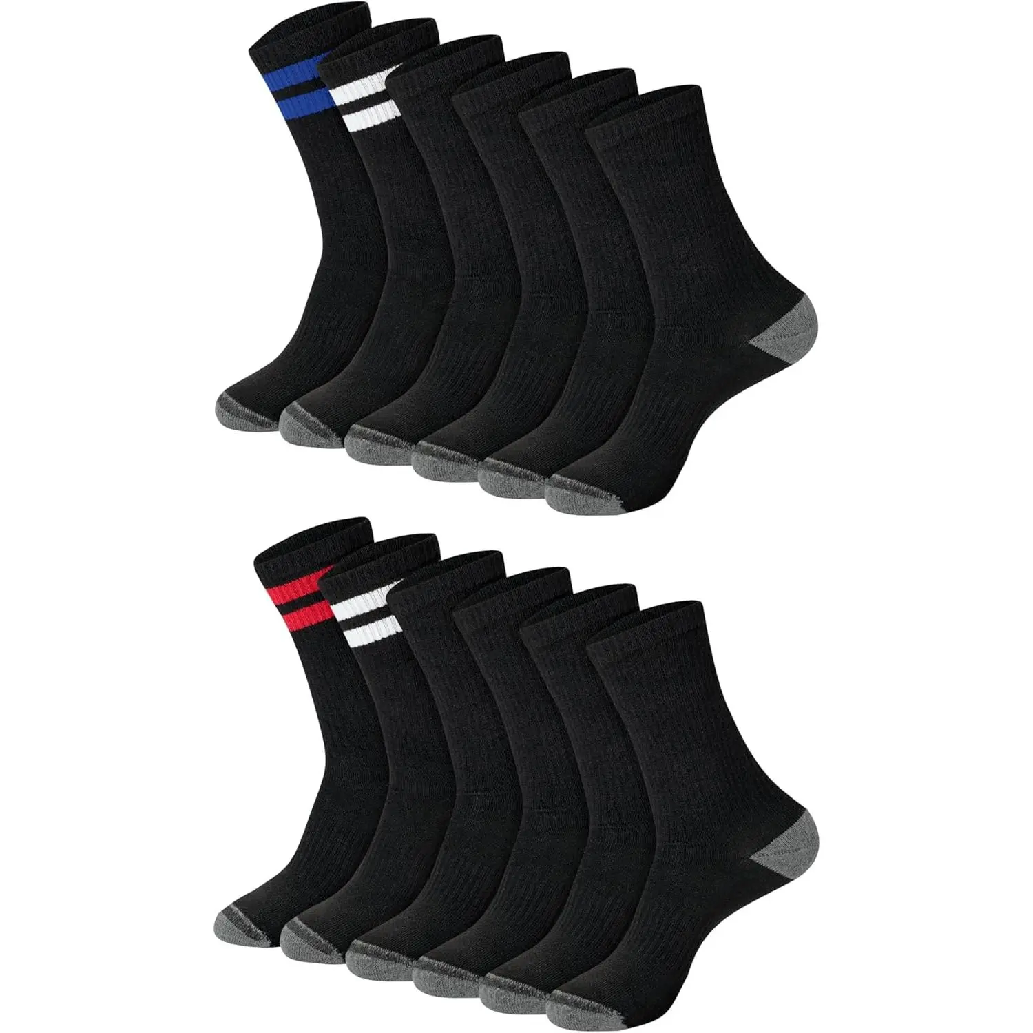 Hanes Men's Crew Socks Pack, 14-pair Pack, X-temp, Moisture-wicking, Breathable Cooling, Cushioned Athletic Socks