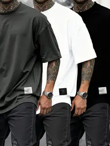 Men's Plus Size Round Neck Short Sleeve Shirt, Ultra Comfortable Everyday Wear, Casual Oversized Style, Perfect for Daily Use