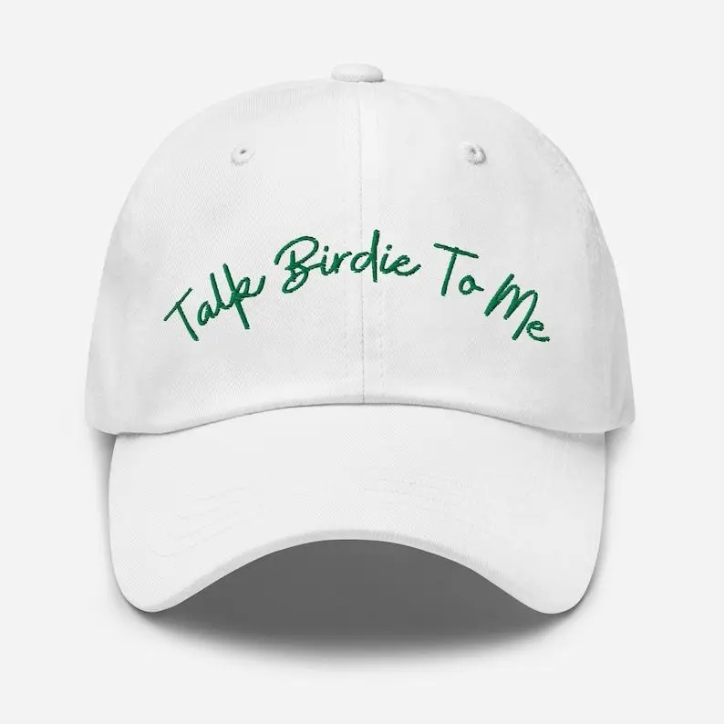 Talk Birdie to Me Embroidered Hat - Funny Golf Hat, Golf Lover Gift, Women's Golf Cap, Golf Tournament Hat, Golf Apparel, Golf Accessories