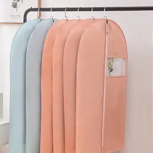 Non-Woven Fabric Clothing Dust Cover Set, Household Dust Cover, Transparent Zipper Dustproof Design Bag, Durable Sewn Edges, Ideal Home Storage Solution