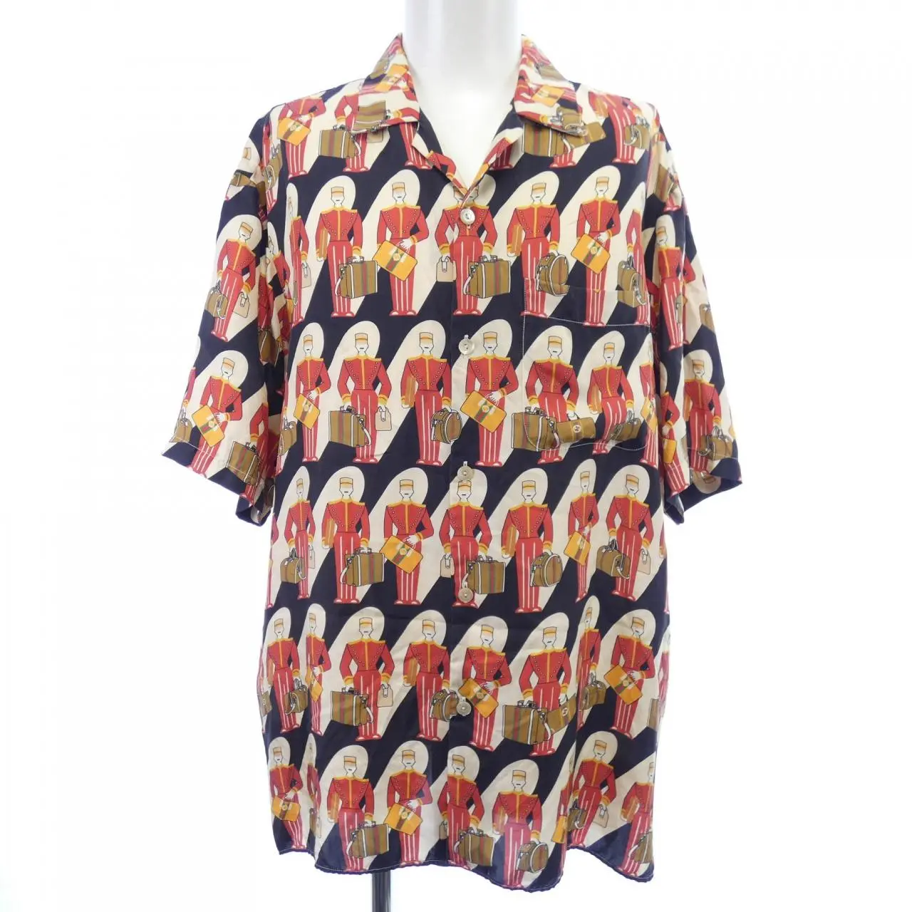Pre-owned GUCCI Silk Small Leather Goods Short Sleeve Shirt