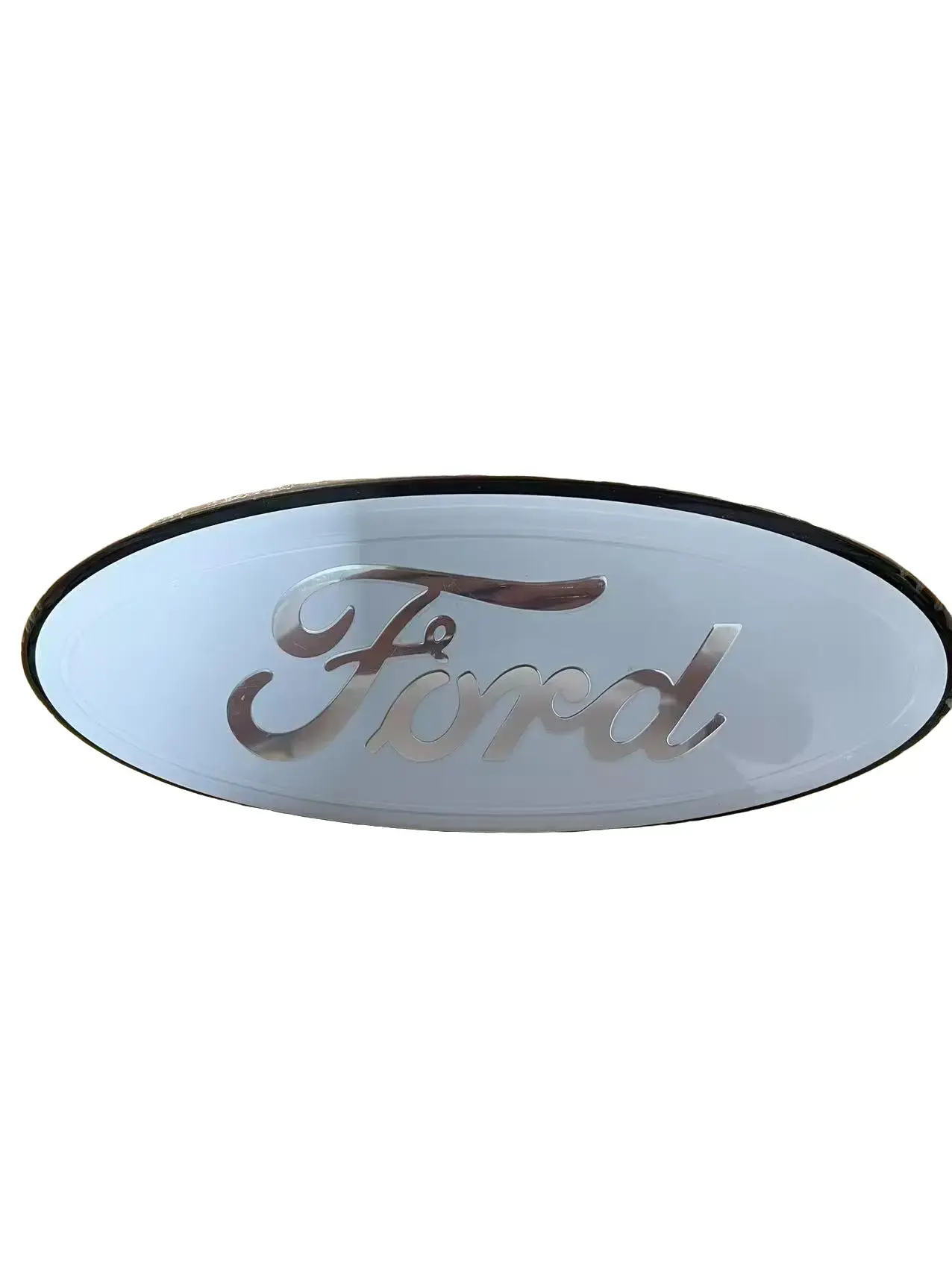 9-in Vehicle Accessories Front Grill/Tailgate Oval Badge, Self-Adhesive Truck Decals for Ford F150 F250 F350, 3M Adhesive Nameplate Fit 2005-2014 Models