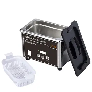 US Plug 800ml Ultrasonic Cleaner Bath Timer Jewelry Brush Glasses Manicure Stones Cutters Dental Razor Parts Sonic Clean