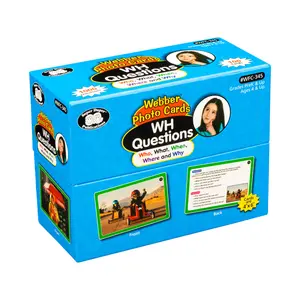 Webber WH Photo Cards for Speech Therapy – WH Questions Cards for Kids, Receptive & Expressive Language Activities, Auditory Memory, Communication Skills, Autism, Special Education, Homeschool Learning & SLP Materials, 100 Photo Cards
