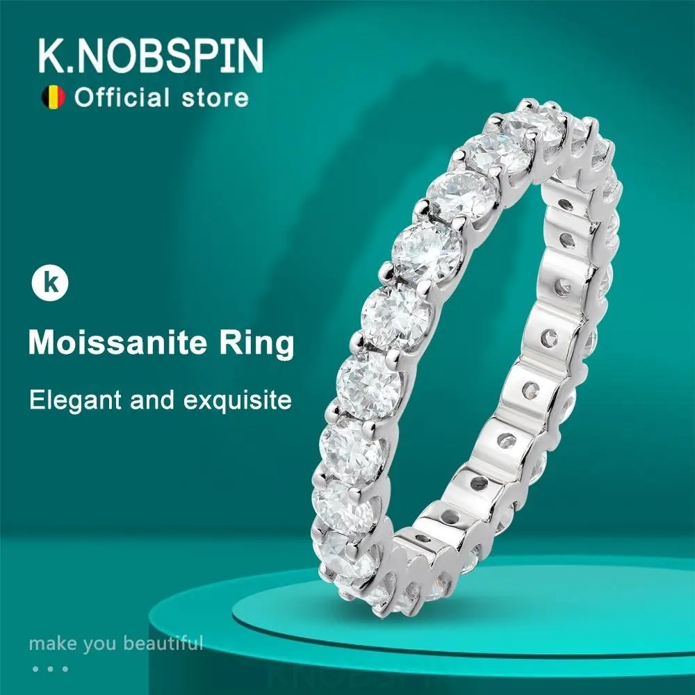 All Moissanite Rings for Women Man Engagement Wedding Eternity Band with GRA SSilver Plated 18k Gold Ring
