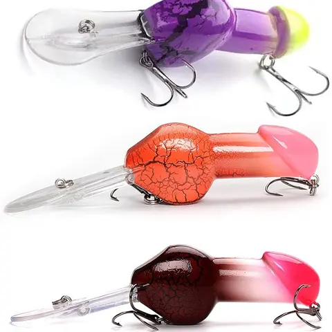 a(3pcs) Funny Shape Floating Casting Bait - Rust-Proof Double Hook Slow Sinking Bass Angling Supplies, Outdoor Fishing Supplies for All Waters, Christmas/Friend Gift Fishing Equipment