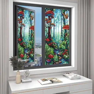 Forest Pattern Glass Sticker, Static Cling Window Film, Window Privacy Films, Privacy Protective Decorative Sticker for Home and Office, Home Decor, Ornaments, Art Stickers