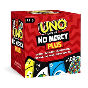 UNO No Mercy Plus Card Game Updated Edition Family Party Game for Kids Teens Adults