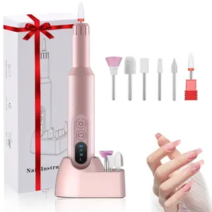 Electric Nail Drill, Professional Cordless Nail Drill for Acrylic and Gel Nails, Portable Electric Nail Drill Efile Kit for Manicure Pedicure and Polishing Tools Design for Home Use
