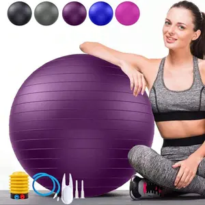 Exercise Yoga Ball, Explosion-Proof Pregnancy Ball, 45cm-85cm Ultra-Thick, Suitable for Home Gym and Birth, Swiss Ball for Pilates and Stability, Home Workout Equipment