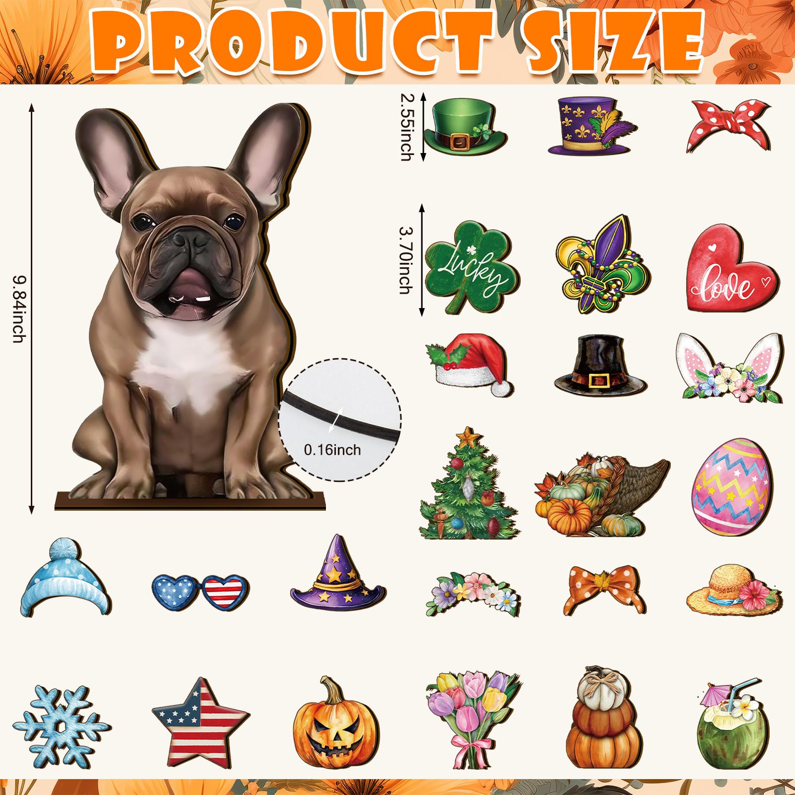 Cute Animals Sign Gift Cat Wooden Sign Desk Decor Golden Retriever Cat Labrador Dachshund Highland Cow Interchangeable Ornaments with Magnet Detachable Hats for Summer Holiday Seasonal Birthday Party, Gift for Pet Owning Families and Animal Lovers Cute Animals Sign Gift Cat Wooden Sign Desk Decor Golden Retriever Cat Labrador Dachshund Highland Cow Interchangeable Ornaments with Magnet Detachable Hats for Summer Holiday Seasonal Birthday Party, Gift for Pet Owning Families and Animal Lovers