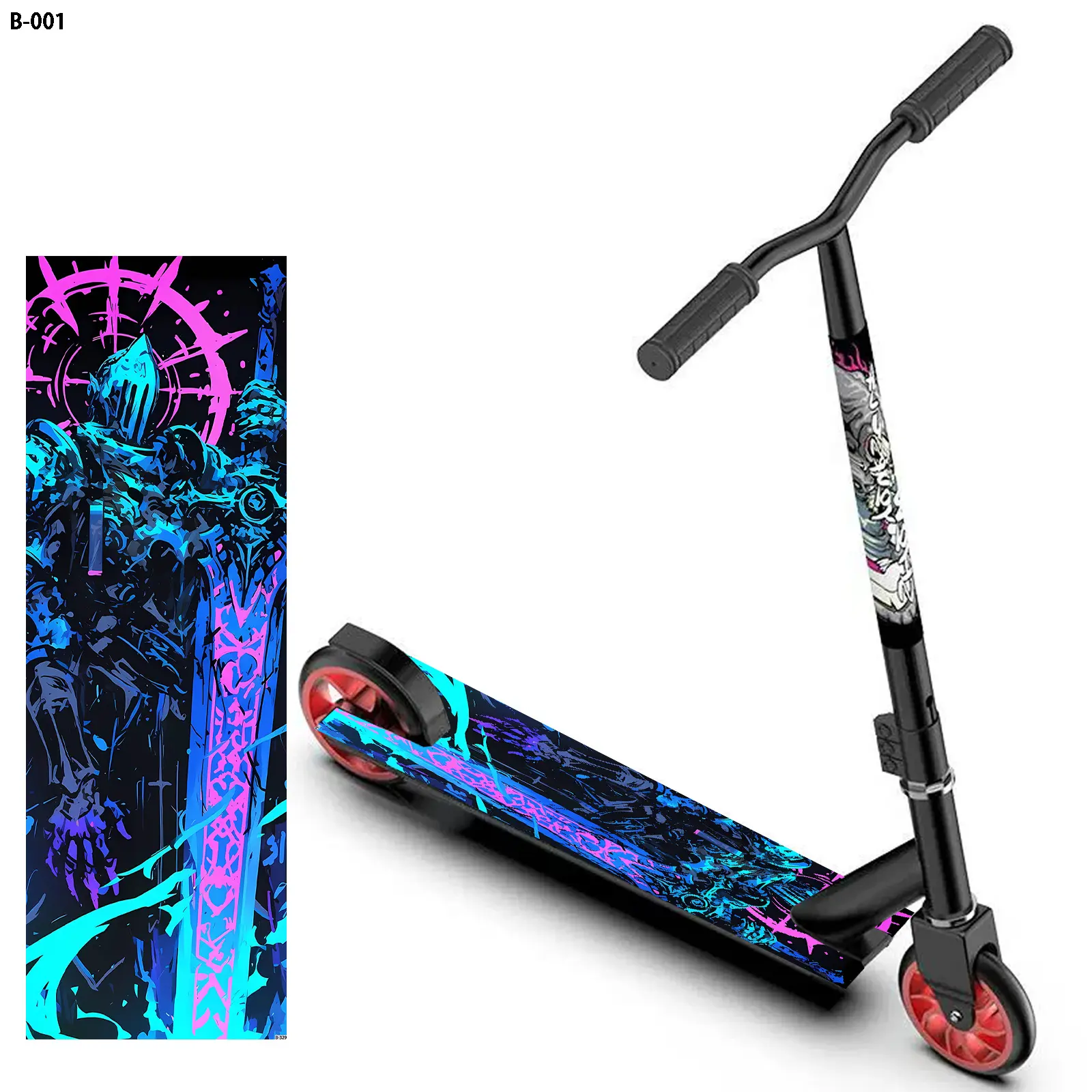 1 Punk Wind Rider Scooter Sticker, Trend Must-Have, Scooter Decoration Sticker, Scooter DIY Decoration Sticker/For Scooter