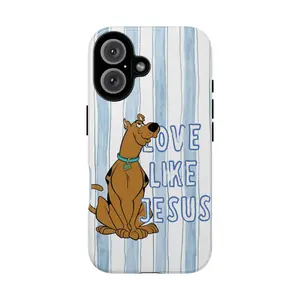 Scooby Doo Phone Case - "Love Like Jesus" Scooby Doo Cartoon Protective Cover, Gift for Her, Gift for Him, many background, Cartoon Phone Cover for iPhone 17 16 15 14 13 12 11, Christmas