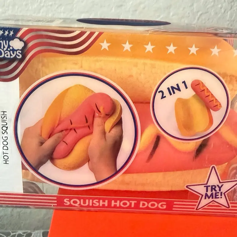 Squish  HOT DOG - jumbo squeezy - stress relief toys