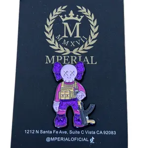 Purple Figure Draco Hat Pin