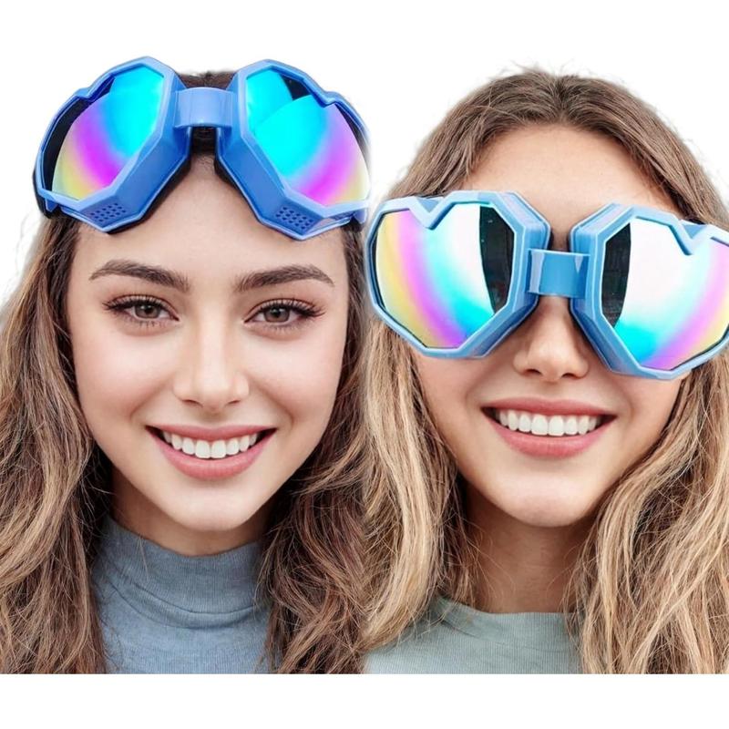 ?Women Yellow Heart Shaped Sunglasses Fashion Ski Goggles Oversize Love Glasses Amazon.com: GUVIVI Heart Shaped Sunglasses Fashion Rave  main image 4