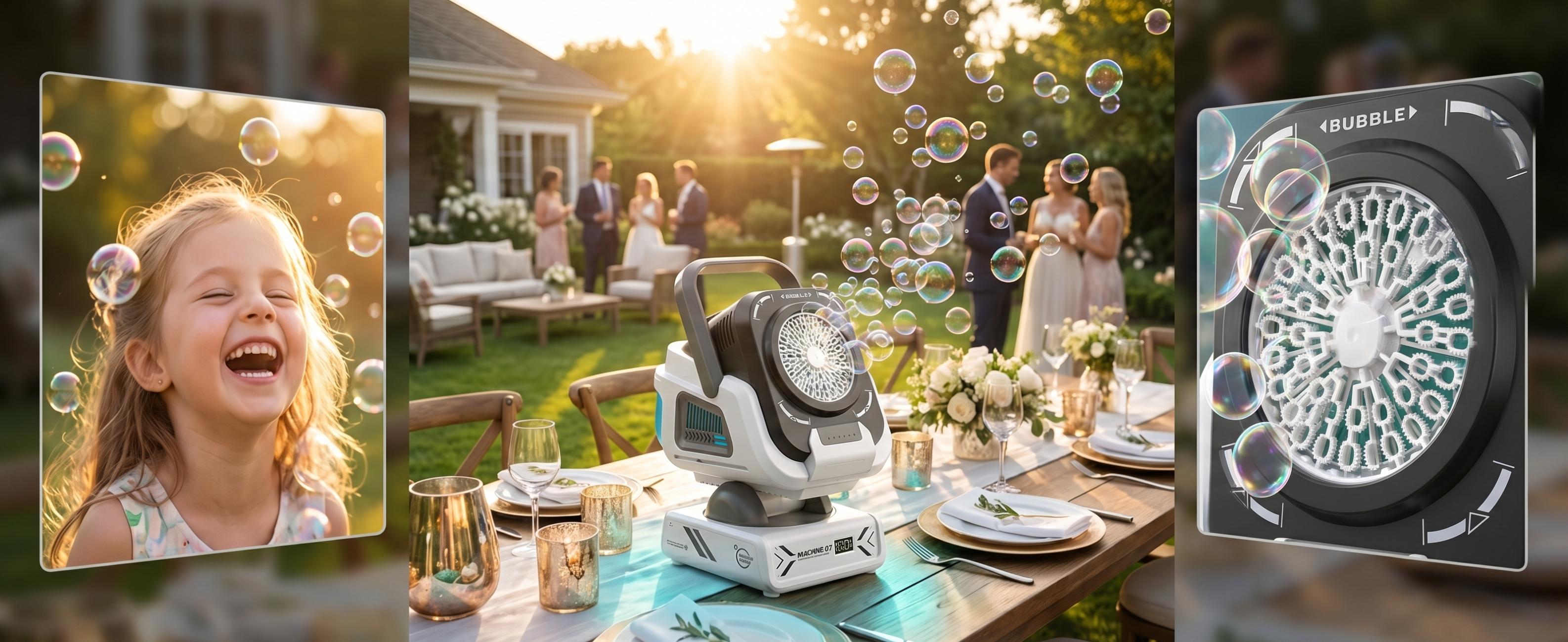 Upgraded Bubble Machine, 1800mAh Rechargeable, for Kids/Weddings/Parties/Outdoor Use, Ideal Christmas/Thanksgiving/Black Friday Gift, 2 AAA Batteries Required for Remote (Not Included)