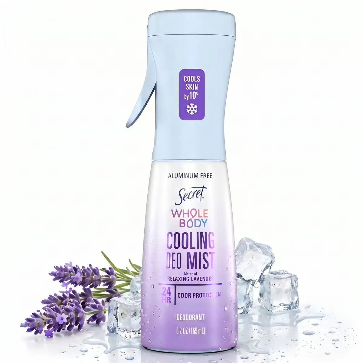 Secret Whole Body 24HR Cooling Deodorant Mist, Relaxing Lavender, 5.2oz