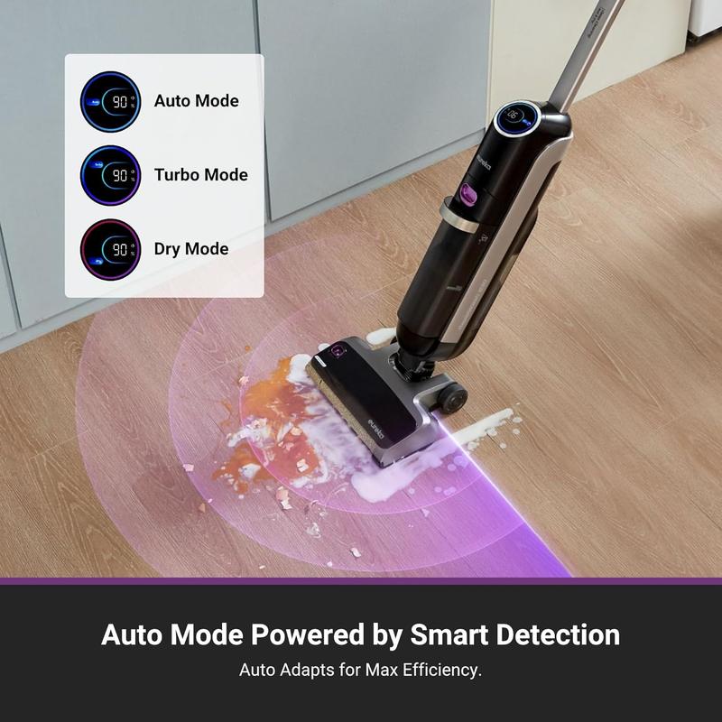 Eureka RapidWash 630 Cordless Wet Dry Cleaner 170° Reclinable Hot Air Drying Self Cleaning Vacuum Mop Combo for Hard Floors Pet Hair Sticky Messes Jumpstart Sale