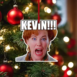 Kate McCallister Ornament, Funny kevin Movie Scene Christmas Decoration, WoodAcrylic Ornament 2025, Pop Culture Gift, Unique Gag Gift